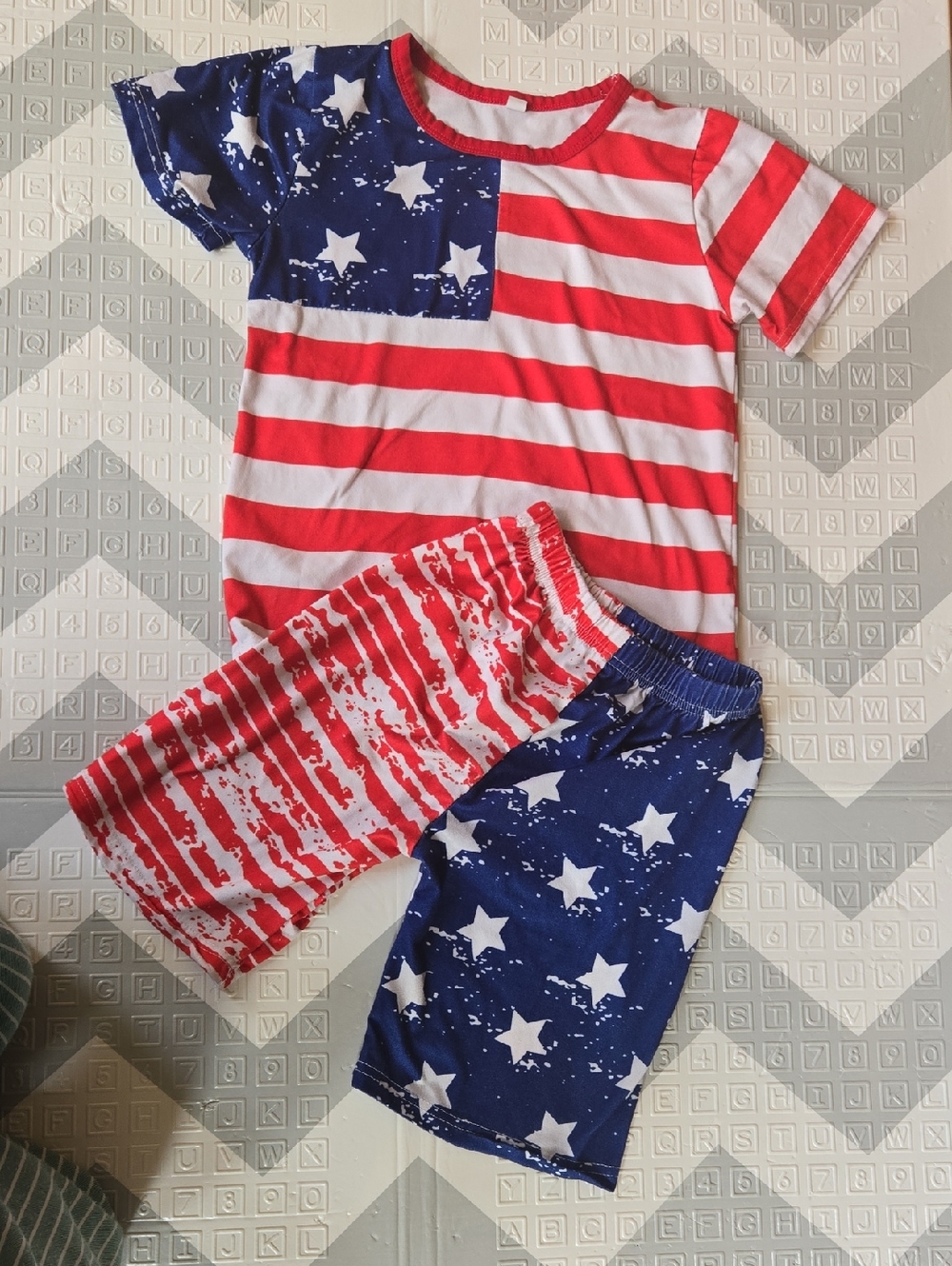 Kids Patriotic Unisex Pjs Size 6yrs